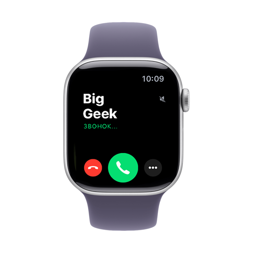 Часы Apple Watch Series 11, 42 мм, алюминий серебристого цвета, ремешок Sport Band цвета «фиолетовый туман»