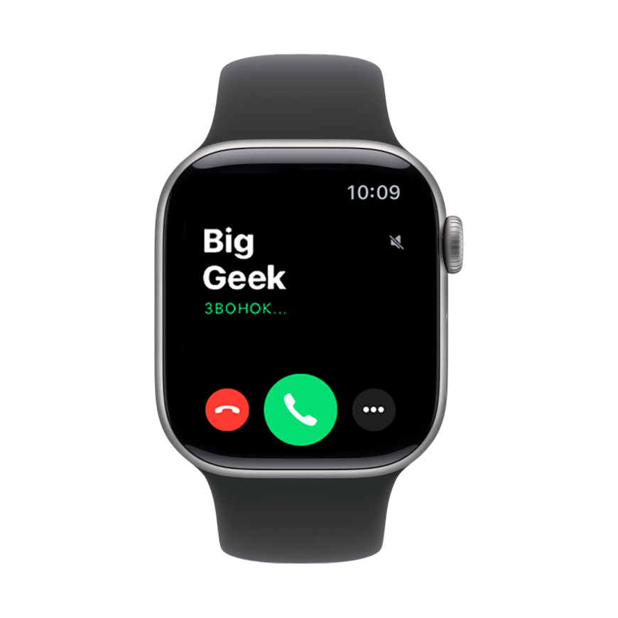 Часы Apple Watch Series 11, 42 мм, алюминий цвета «серый космос», ремешок Sport Band чёрного цвета