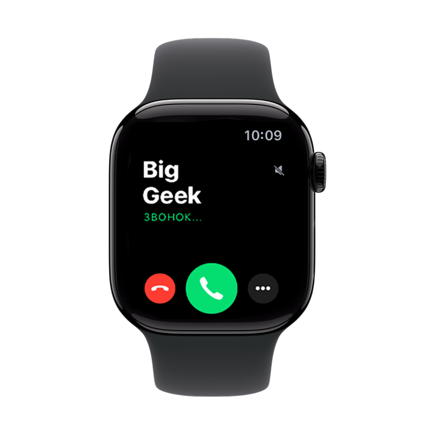 Часы Apple Watch Series 11, 42 мм, алюминий цвета «чёрный оникс», ремешок Sport Band чёрного цвета