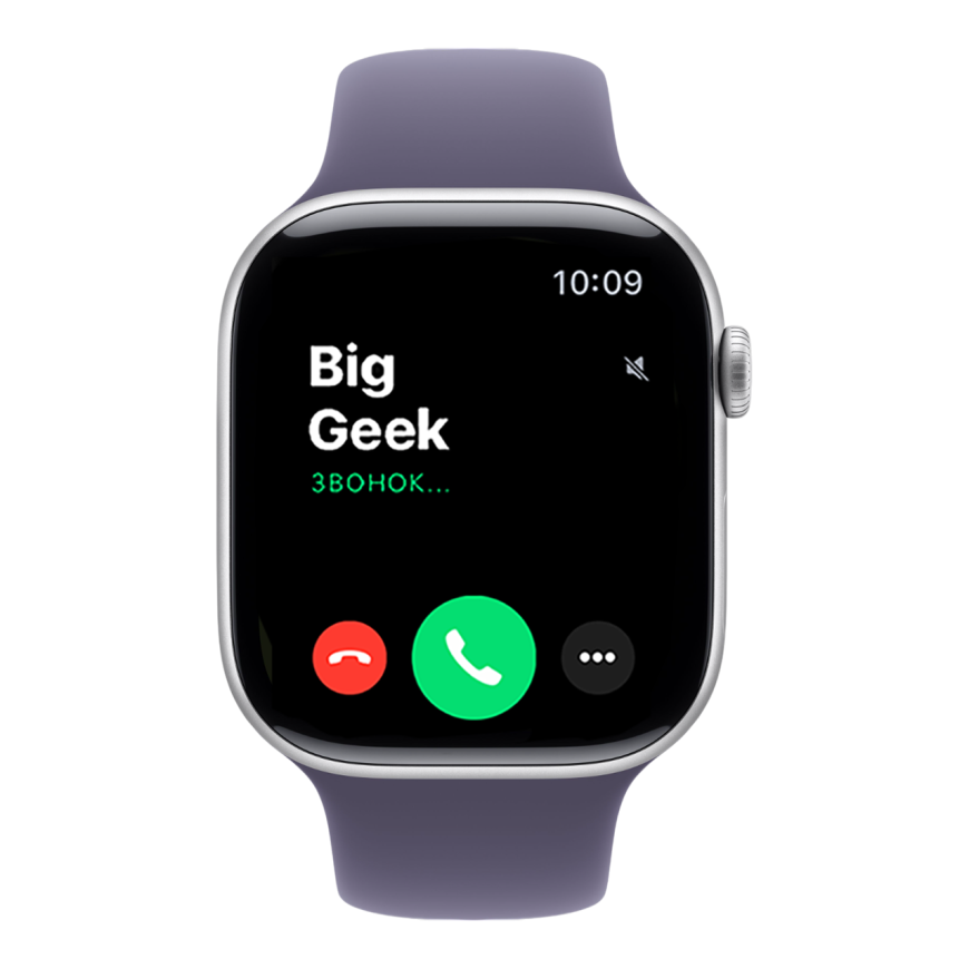 Часы Apple Watch Series 11, 46 мм, алюминий серебристого цвета, ремешок Sport Band цвета «фиолетовый туман»