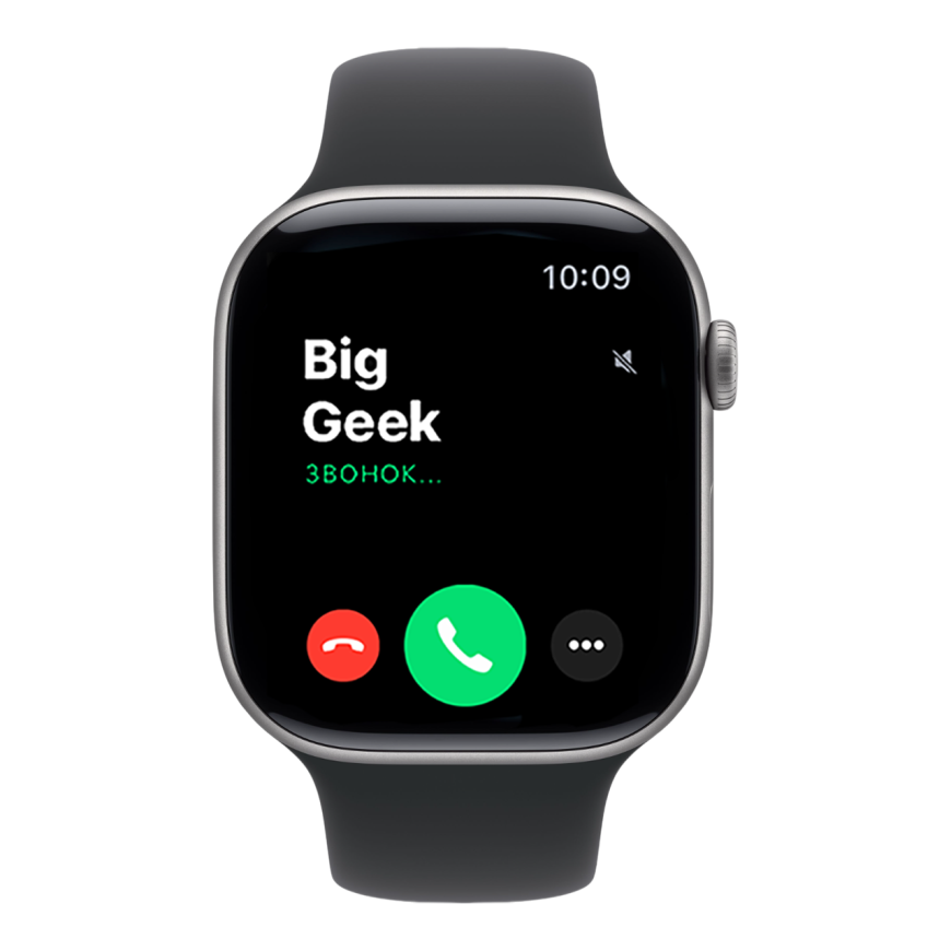 Часы Apple Watch Series 11, 46 мм, алюминий цвета «серый космос», ремешок Sport Band чёрного цвета