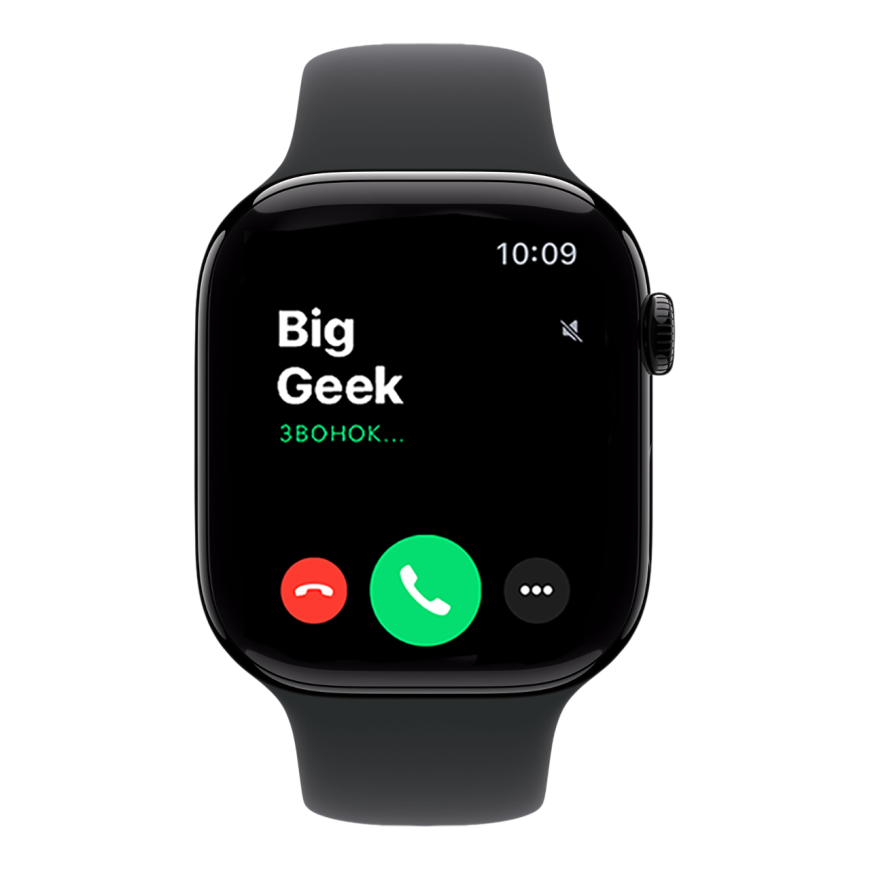 Часы Apple Watch Series 11, 46 мм, алюминий цвета «чёрный оникс», ремешок Sport Band чёрного цвета