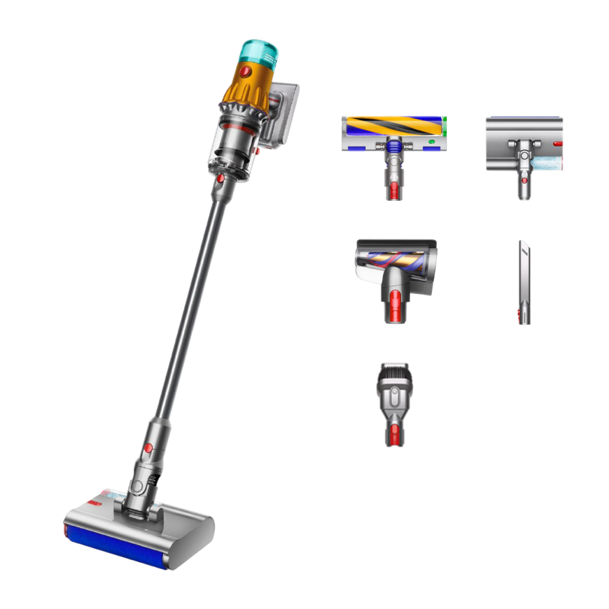 Беспроводной вертикальный пылесос Dyson V12S Detect Slim Submarine Complete (SV46) (Yellow/Nickel) (2022)