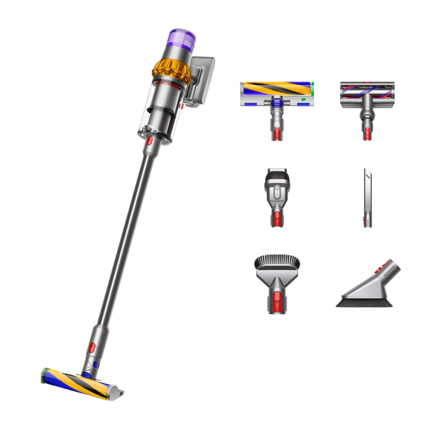 Беспроводной вертикальный пылесос Dyson V15 Detect Absolute (SV47) (Yellow/Nickel) (2023)