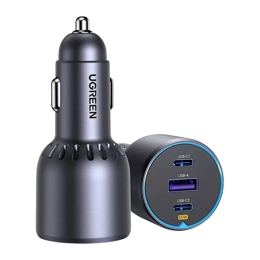 Автомобильное зарядное устройство Ugreen мощностью 75 Вт (2 USB-C, USB-A) (EC703)