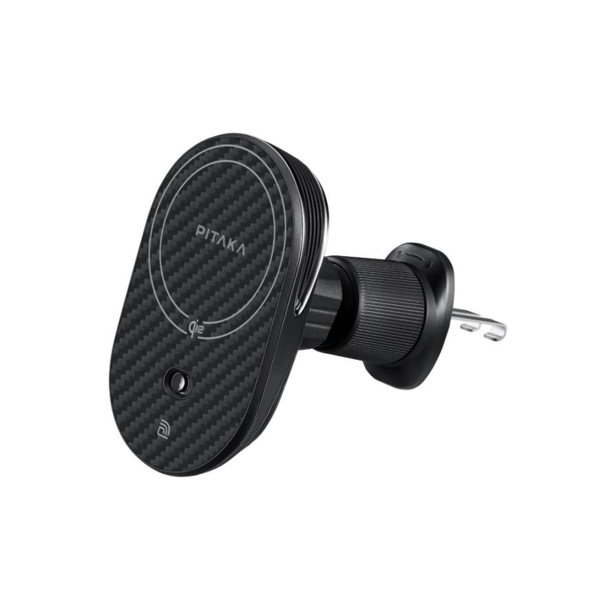 Автомобильный держатель MagSafe с беспроводной зарядкой PITAKA MagEZ Car Mount Pro 2 (Qi2)