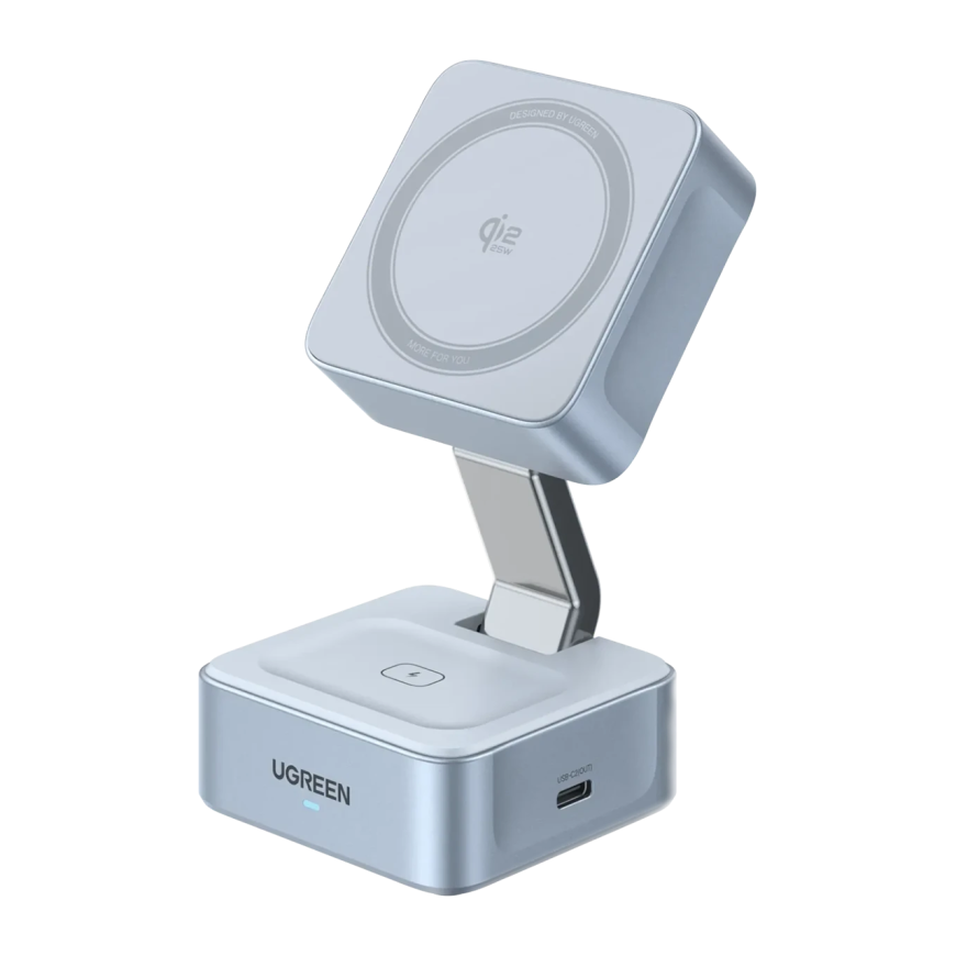 Складная зарядная станция MagSafe Ugreen MagFlow для iPhone и AirPods (Qi2.2) (W752)