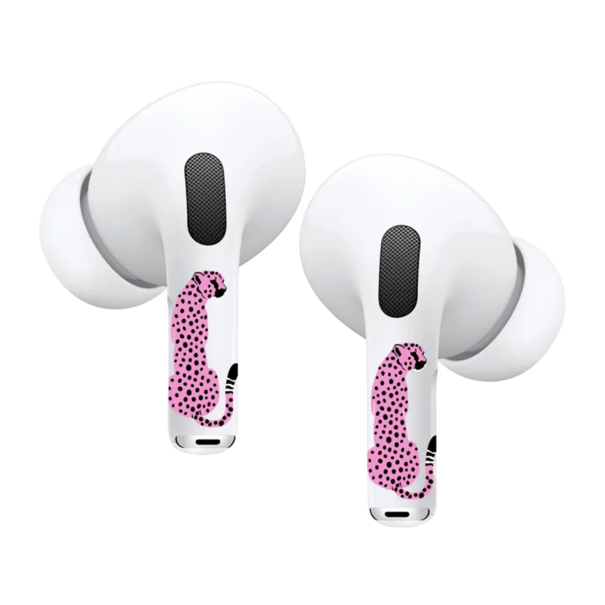 Виниловые наклейки VLP Easy Art «Розовый гепард» для AirPods Pro 2–3