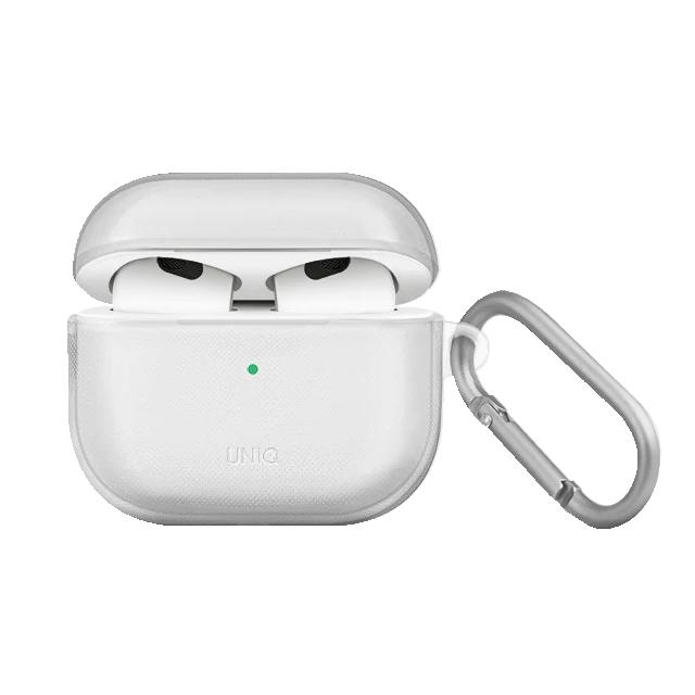 Прозрачный чехол с карабином Uniq Glase для AirPods 3-го поколения