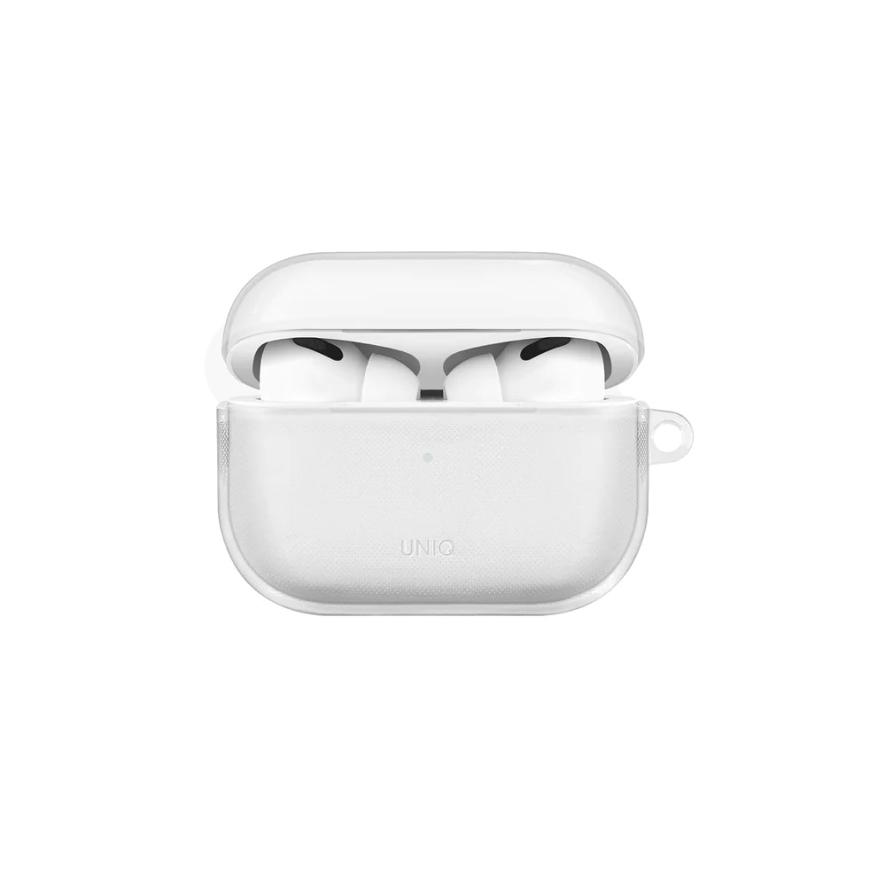 Прозрачный чехол с карабином Uniq Glase для AirPods Pro 2