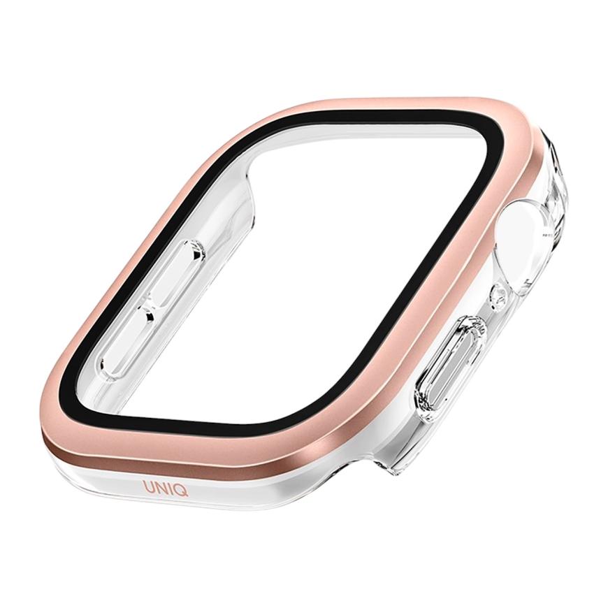 Прозрачный чехол с защитным стеклом Uniq Voute для Apple Watch 46 мм