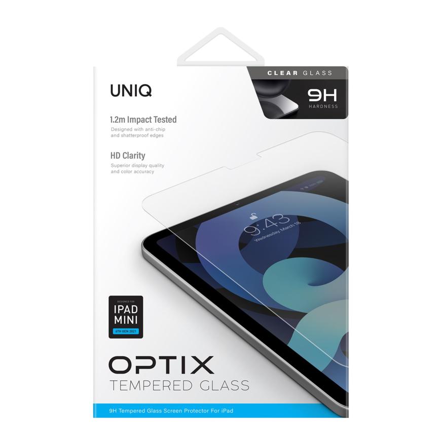 Глянцевое защитное стекло Uniq Optix Clear для iPad mini (A17 Pro | 2024) и 6-го поколения (2021)