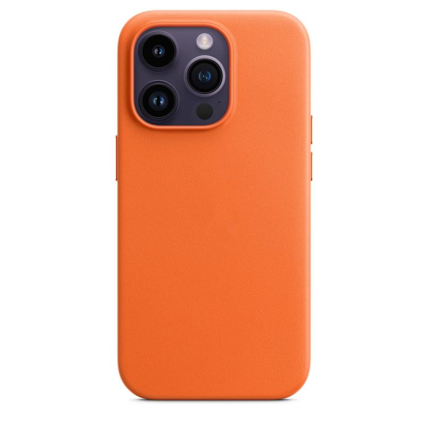 Кожаный чехол MagSafe Apple Leather Case для iPhone 14 Pro