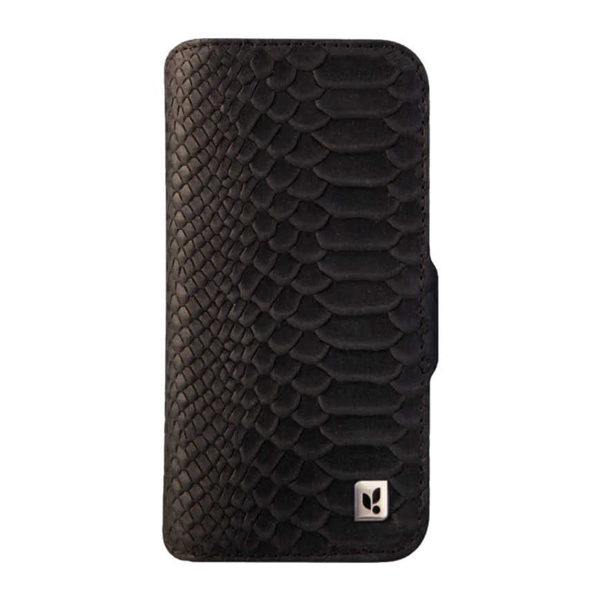 Кожаный чехол-книжка MagSafe Vaja Wallet Kobra V-Mag для iPhone 16 Pro