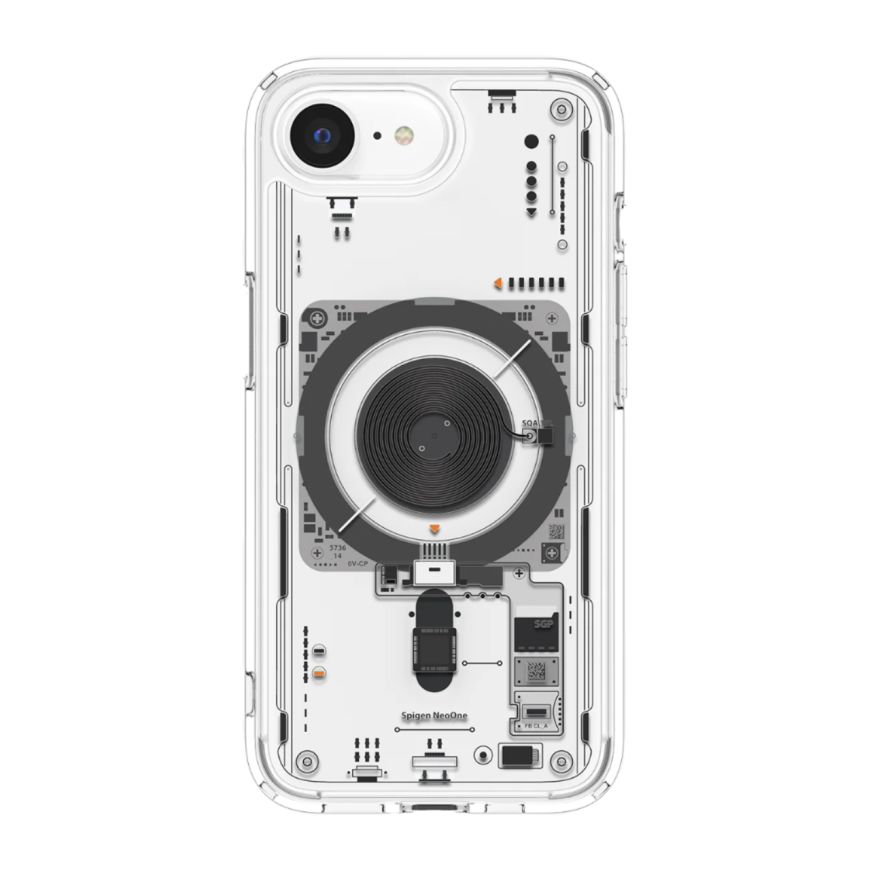 Прозрачный чехол MagSafe Spigen Ultra Hybrid Neo One (Mag Fit) для iPhone 16e и 17e