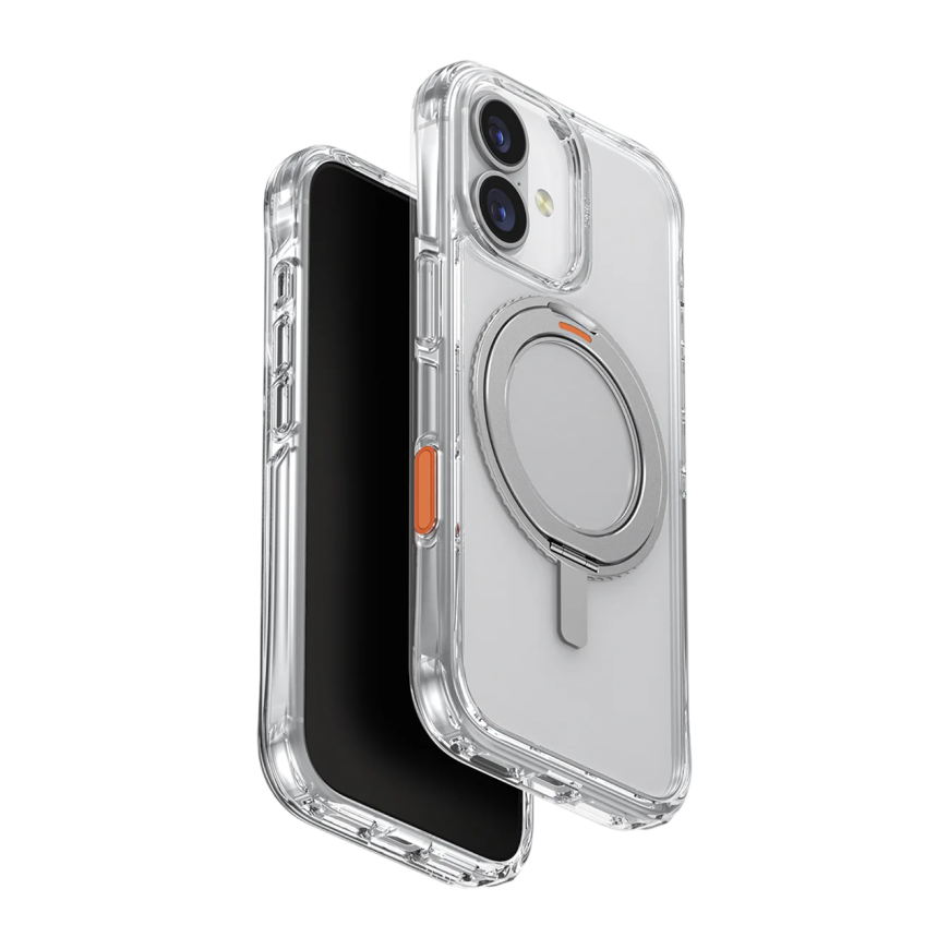 Прозрачный чехол MagSafe с подставкой Uniq Swivix для iPhone 17