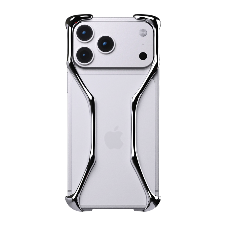 Стальной ювелирный чехол-бампер YNOT Shell Aerospace Steel для iPhone 17 Pro Max