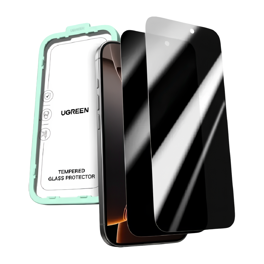 Глянцевое защитное стекло с фильтром конфиденциальности Ugreen для iPhone 17 Pro Max (SP1156)
