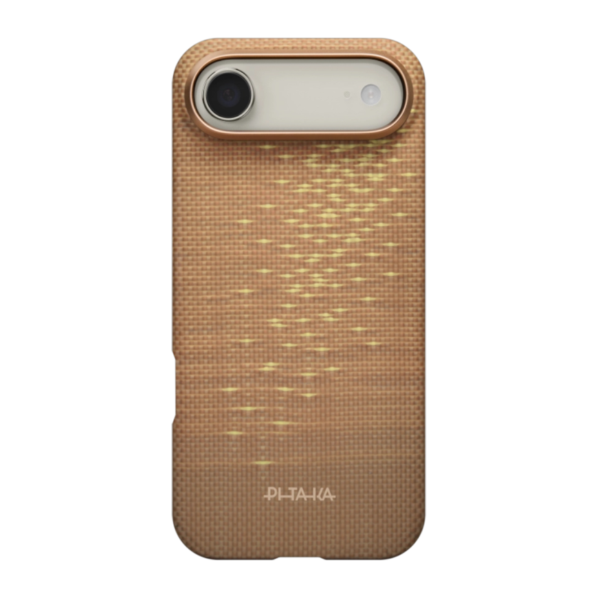 Арамидный чехол MagSafe PITAKA Glints of Gold Edge Case для iPhone Air