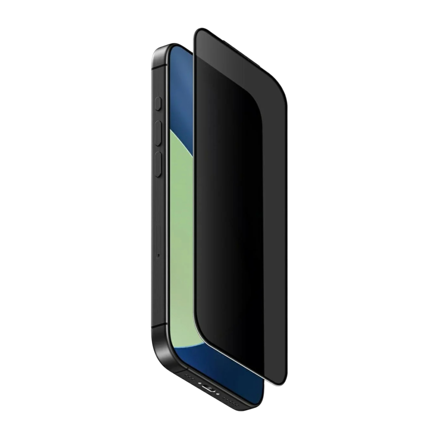 Глянцевое защитное стекло с фильтром конфиденциальности Uniq Optix Covex Privacy для iPhone Air