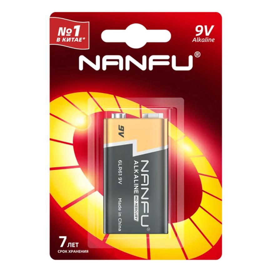 Щелочная батарейка «Крона» NanFu 9V (1 шт.)