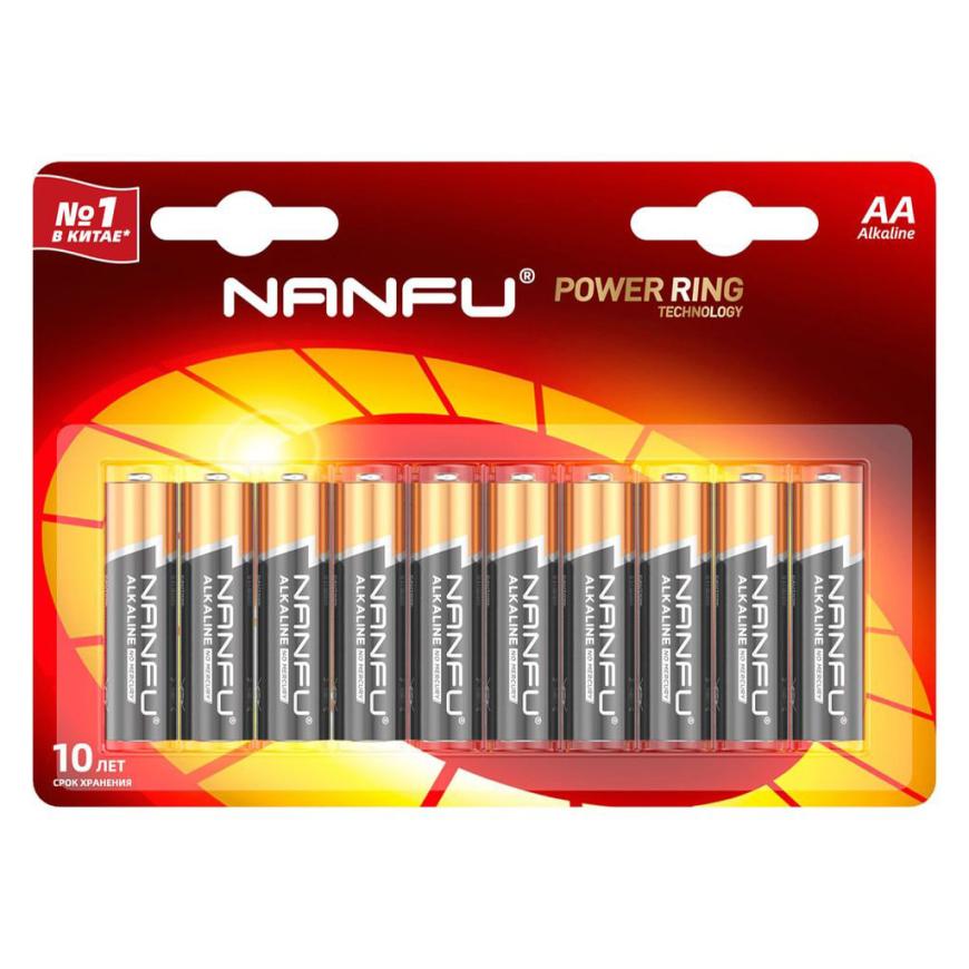 Щелочные «пальчиковые» батарейки NanFu AA (10 шт.)