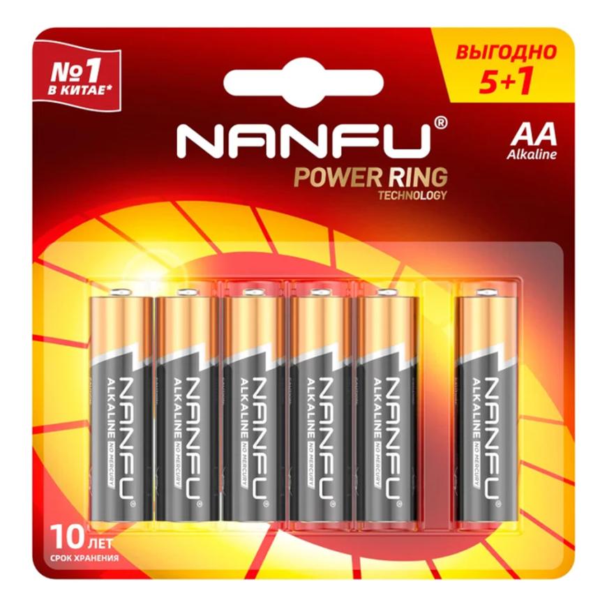 Щелочные «пальчиковые» батарейки NanFu AA (6 шт.)