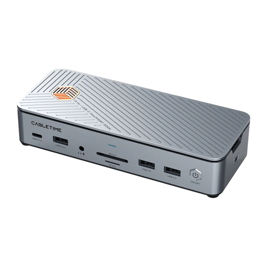 USB-Хаб с отсеком для SSD CABLETIME (USB-C) (CT-DK141-A)