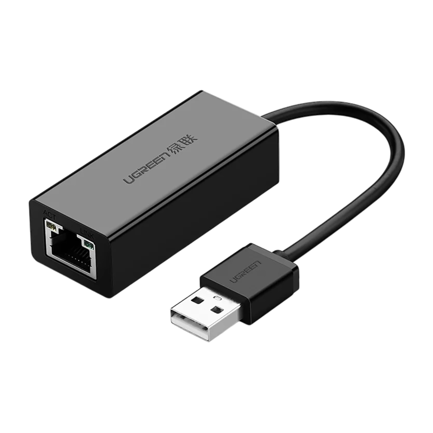 Переходник Ugreen USB-A — Ethernet (USB 2.0) (CR110)