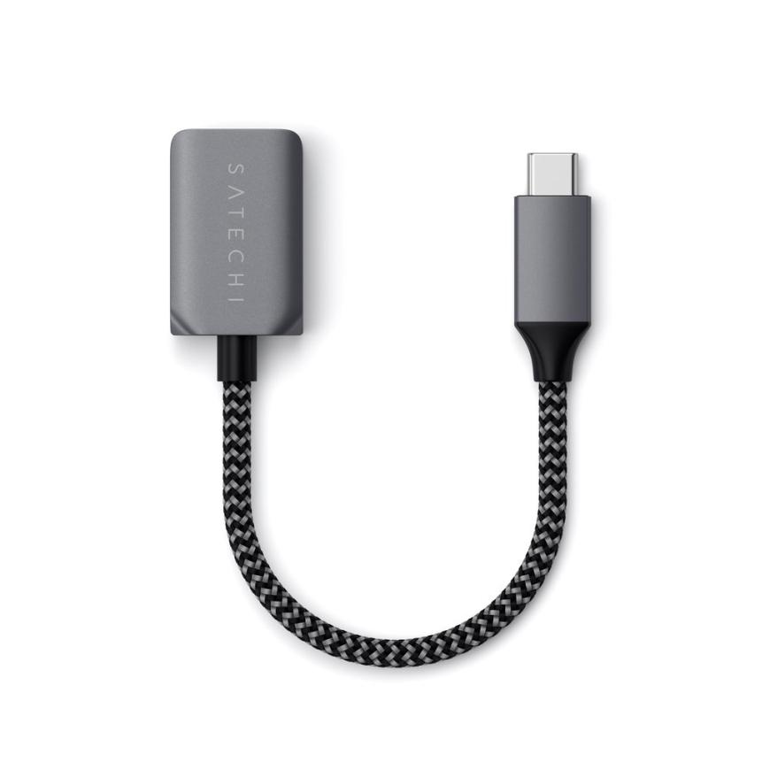 Переходник с оплёткой Satechi USB-C — USB-A (USB 3.2 Gen 1)