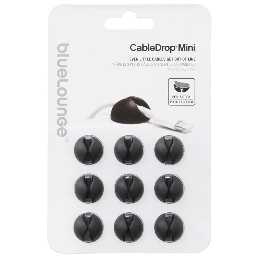 Кабельный держатель-органайзер на клейкой основе Bluelounge CableDrop Mini (9 шт.)