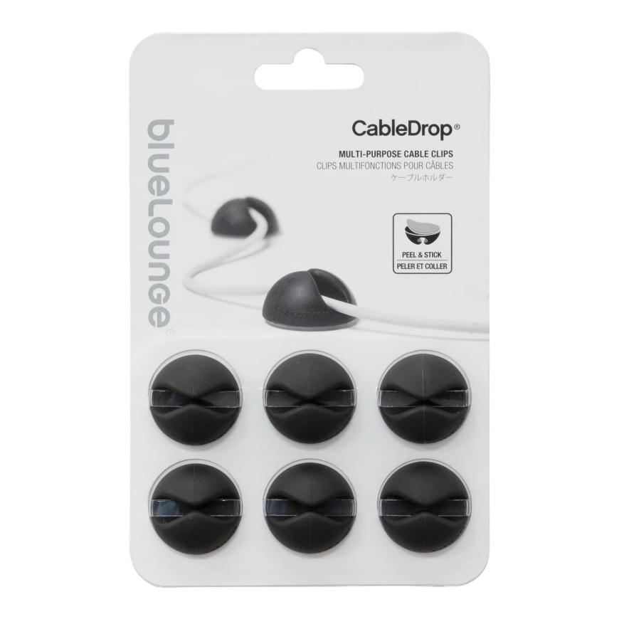 Кабельный держатель-органайзер на клейкой основе Bluelounge CableDrop Regular (6 шт.)
