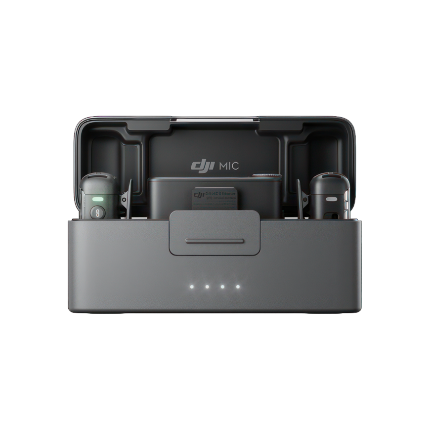 Комплект беспроводных микрофонов DJI Mic 2 (2 трансмиттера, ресивер, зарядный футляр)