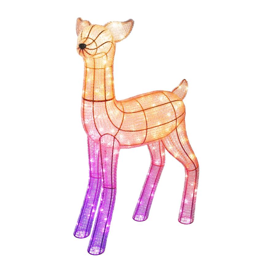 Умная уличная гирлянда «Оленуха» Twinkly Reindeers Doe, RGB + W (95x60 см, 200 светодиодов)