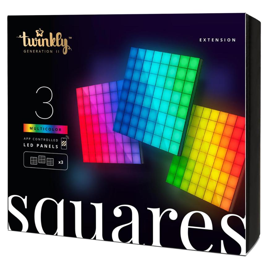 Дополнительные модули для светодиодной панели Twinkly Squares Extension, RGB (3 шт.)