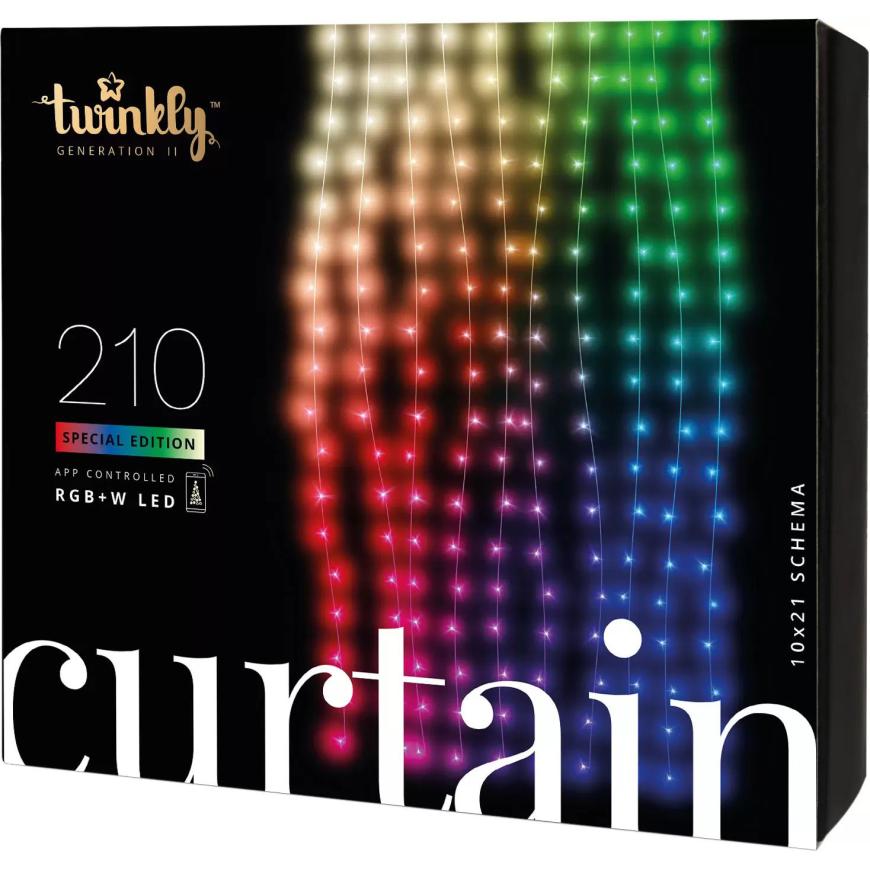 Умная гирлянда «Занавес» Twinkly Curtain, RGB + W (1,5x2,1 м, 210 светодиодов)