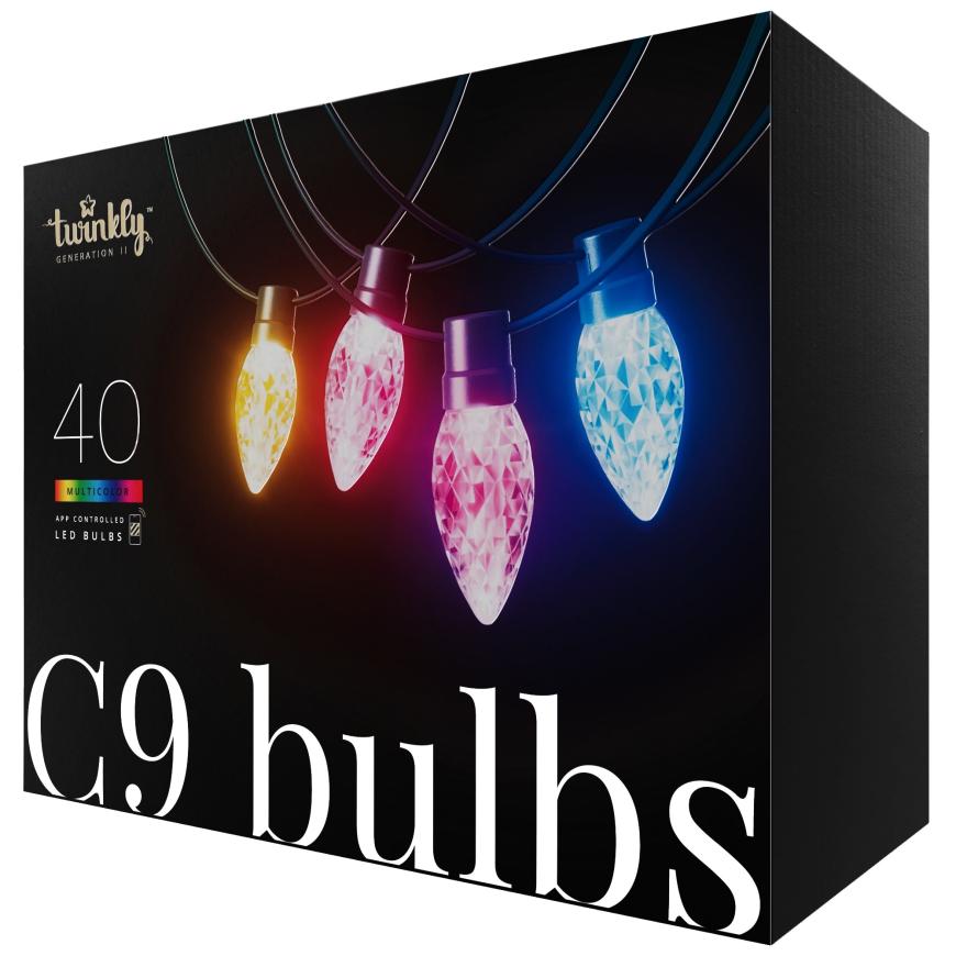 Умная гирлянда ретро Twinkly C9 Bulbs, RGB (12,2 м, 40 лампочек)