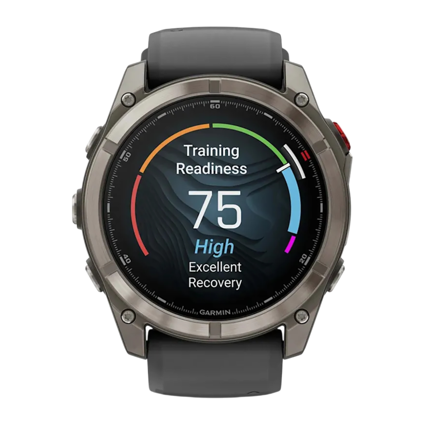 Спортивные часы Garmin fenix 8 Pro, 51 мм, AMOLED, титан, сапфир, силиконовый ремешок цвета «графитовый/чёрный»