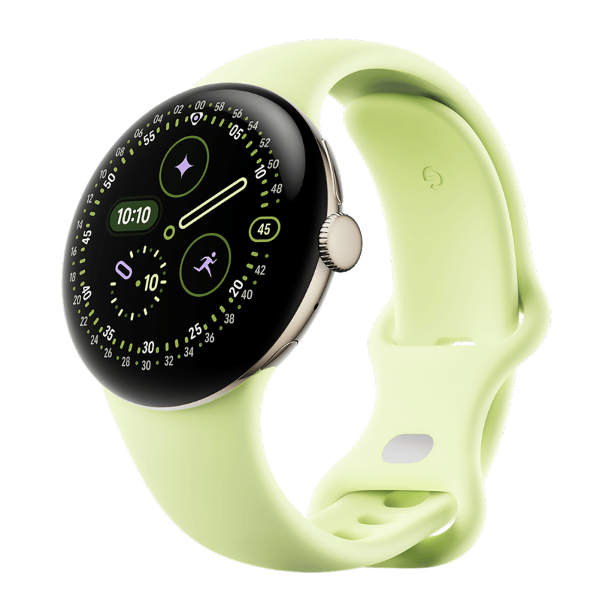 Умные часы Google Pixel Watch 4, 41 мм, Wi-Fi, ремешок цвета «лемонграсс»