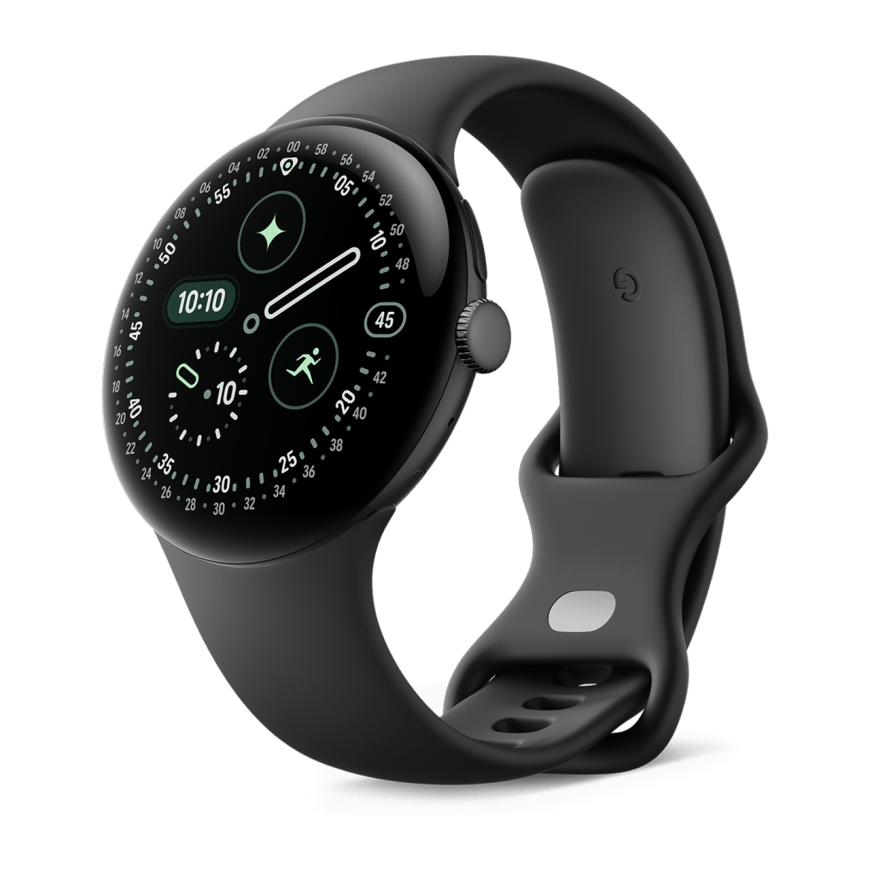 Умные часы Google Pixel Watch 4, 45 мм, Wi-Fi + LTE, ремешок цвета «чёрный обсидиан»