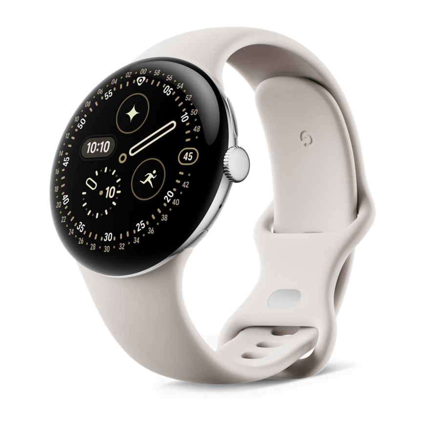Умные часы Google Pixel Watch 4, 45 мм, Wi-Fi, ремешок фарфорового цвета