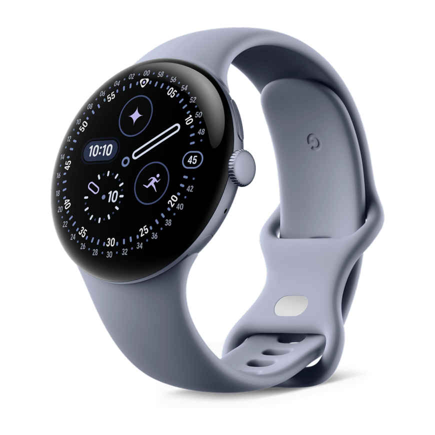Умные часы Google Pixel Watch 4, 45 мм, Wi-Fi, ремешок цвета «лунный камень»